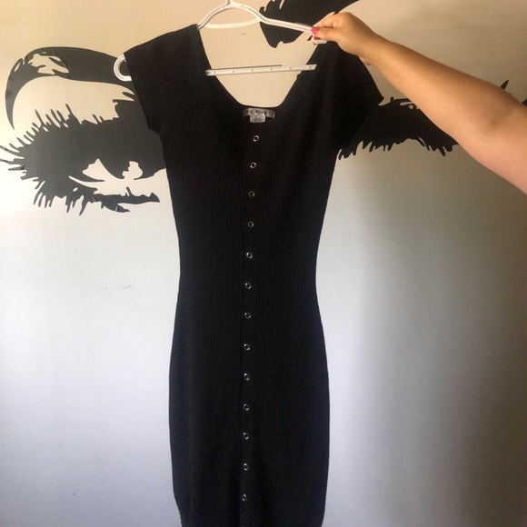 Size M. Miso Stunning simple button down black dress. Worn twice. - Picture 1 of 1